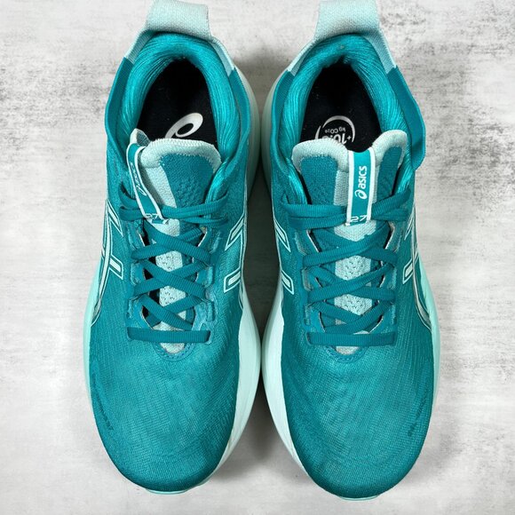 Asics Gel Nimbus 27 Running Shoes - Women's Size 8.5 - Green - Picture 7 of 9